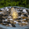 19x19x26" Contemporary Cement Water Fountain, Outdoor Bird Feeder / Bath Fountain, Antique Blue Water feature with Light For Garden, Lawn