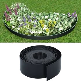 Garden Edging Black 393.7" 3.9" PE