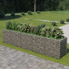 Gabion Raised Bed Galvanized Steel 177.2"x35.4"x39.4"