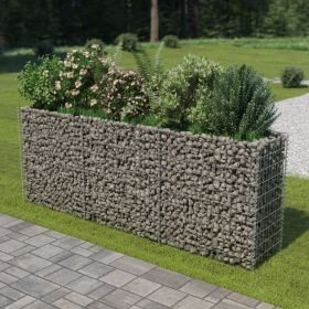 Gabion Raised Bed Galvanized Steel 106.3"x19.7"x39.4"