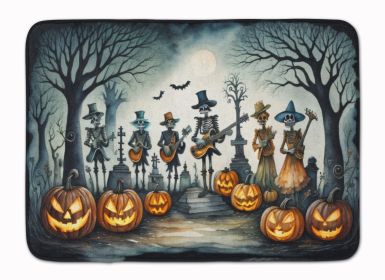 Mariachi Skeleton Band Spooky Halloween Memory Foam Kitchen Mat Machine Washable Anti-Fatigue Mat Cushion Comfort Bath Mat or Kitchen Rug