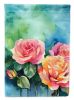 New York Roses in Watercolor Garden Flag Mailbox Flag Decorative Yard Flag Banner Outside Patio Artwork Yard Flower Beds, Garden Size, Multicolor