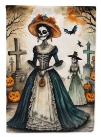 La Catrina Skeleton Spooky Halloween Garden Flag Mailbox Flag Decorative Yard Flag Banner Outside Patio Artwork Yard Flower Beds, Garden Size