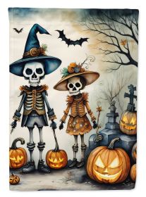 Calacas Skeletons Spooky Halloween Garden Flag Mailbox Flag Decorative Yard Flag Banner Outside Patio Artwork Yard Flower Beds, Garden Size