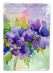 New Jersey Violet in Watercolor Garden Flag Mailbox Flag Decorative Yard Flag Banner Outside Patio Artwork Yard Flower Beds, Garden Size, Multicolor