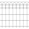 Garden Border Fence Powder-coated Iron 32.8'x2.1'