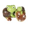 [only for pickup with a prepaid label]Garden Statue Cute Frog Face Turtles Figurines,Solar Powered Resin Animal Sculpture with 3 Led Lights for Patio