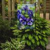 Rhode Island Violets in Watercolor Garden Flag Mailbox Flag Decorative Yard Flag Banner Outside Patio Artwork Yard Flower Beds, Garden Size