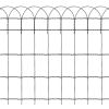 Garden Border Fence Powder-coated Iron 82'x2.1'
