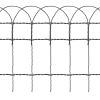 Garden Border Fence Powder-coated Iron 82'x1.3'