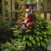 Shih Tzu and Santa Claus Garden Flag Mailbox Flag Decorative Yard Flag Banner Outside Patio Artwork Yard Flower Beds, Garden Size, Multicolor