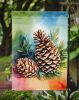 Maine White Pine Cone and Tassels in Watercolor Garden Flag Mailbox Flag Decorative Yard Flag Banner Outside Patio Artwork Yard Flower Beds