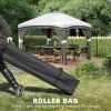 Outsunny 10' x 10' Pop Up Canopy Tent with Netting, Instant Tents for Parties, Height Adjustable, with Wheeled Carry Bag and 4 Sand Bags for Outdoor
