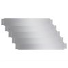 Set of 5 Flexible Lawn Fence Galvanized Steel 39.4"x5.5"