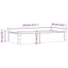 Garden Raised Bed with Liner Brown 47.2"x23.6"x9.8" Solid Wood Fir