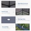 Outsunny 10' x 13' Patio Gazebo, Double Roof Outdoor Gazebo Canopy Shelter with Screen Decorate Corner Frame, for Garden, Lawn, Backyard and Deck
