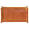 Garden Planter Wax Brown 23.6"x12.2"x12.2" Solid Wood Pine
