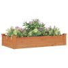Garden Raised Bed with Liner Brown 47.2"x23.6"x9.8" Solid Wood Fir