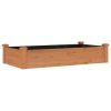 Garden Raised Bed with Liner Brown 47.2"x23.6"x9.8" Solid Wood Fir