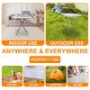 76*50*70.5cm Liftable Garden Plastic Table White