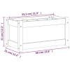 Garden Planter Wax Brown 23.6"x12.2"x12.2" Solid Wood Pine