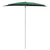Garden Half Parasol with Pole 70.9"x35.4" Green