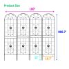 4 Pack Metal Garden Trellis 86.7" x 19.7" Rustproof Trellis for Climbing Plants Outdoor Flower Support Black