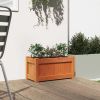 Garden Planter Wax Brown 23.6"x12.2"x12.2" Solid Wood Pine