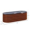 Outsunny 5' x 2' x 1.4' Galvanized Raised Garden Bed Kit, Outdoor Metal Elevated Planter Box with Safety Edging