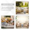 Outsunny 14" x 17" Ceramic Garden Stool with Double-Coin Knotted Ring Design & Strong Glazed Material, Decorative End Table, Home Collection, White