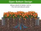 Raised Garden Bed 48x48x10'', Outdoor Wood Planter Box Over Floor, Tool-Free Assembly