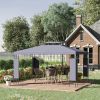 Outsunny 10' x 13' Patio Gazebo, Double Roof Outdoor Gazebo Canopy Shelter with Screen Decorate Corner Frame, for Garden, Lawn, Backyard and Deck