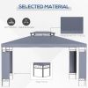 Outsunny 10' x 13' Patio Gazebo, Double Roof Outdoor Gazebo Canopy Shelter with Screen Decorate Corner Frame, for Garden, Lawn, Backyard and Deck