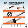 VEVOR Pool Cover Reel, Aluminum Solar Cover Reel 14 ft, Inground Swimming Pool Cover Reel Set with Rubber Wheels and Sandbags