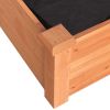 Garden Raised Bed with Liner Brown 47.2"x23.6"x9.8" Solid Wood Fir